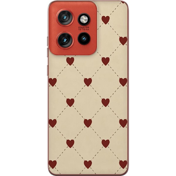 Motorola Edge 50 Neo Gennemsigtig cover Hjertegitter