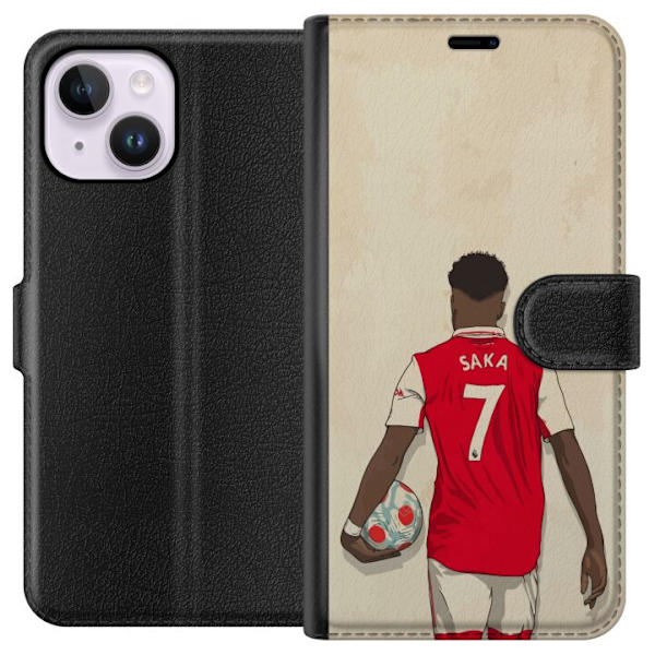 Apple iPhone 15 Plus Tegnebogsetui Arsenal FC Fodbold Arsenal FC Motiv Spiller Premier League England Populær Sport Fodboldstjerne London
