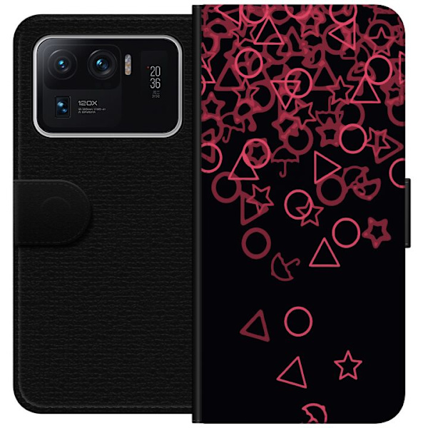 Xiaomi Mi 11 Ultra Plånboksfodral Squid Game Ikoner Serie Design Populärt TV Spel Ikoner Grafiskt Motiv Asiatisk Trend Dramaserie