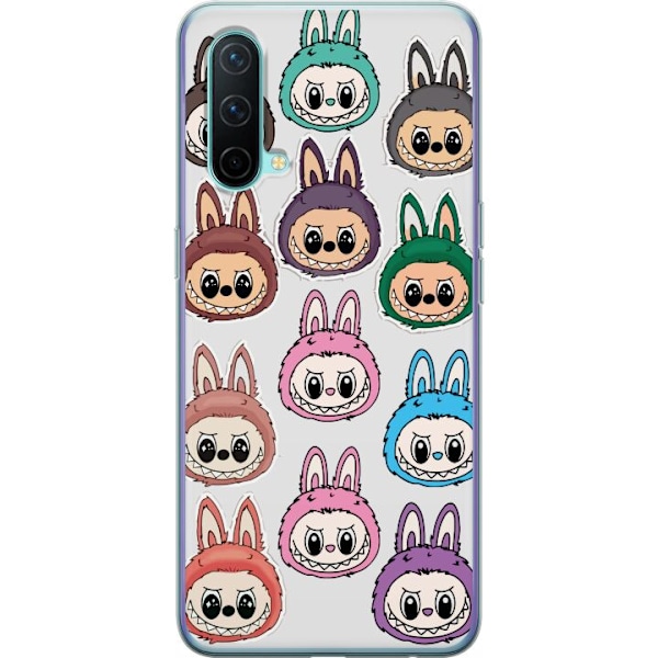 OnePlus Nord CE 5G Gennemsigtig cover Labubu Macaron Monster - Nuttet Samlefigur med Stil