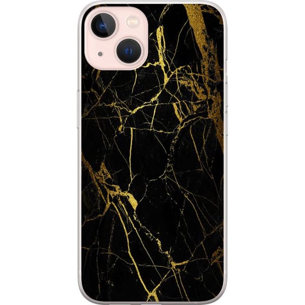 Kompatibel Mobilcover til Apple iPhone 13 Marmor Sort & Guld