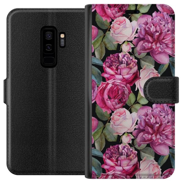 Kompatibel Tegnebogsetui til Samsung Galaxy S9+ Blomster