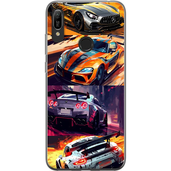 Huawei Y6 (2019) Gennemsigtig cover Rallyfeber - fartfyldt mot