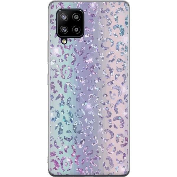 Samsung Galaxy A42 5G Genomskinligt Skal Glitter Leopard