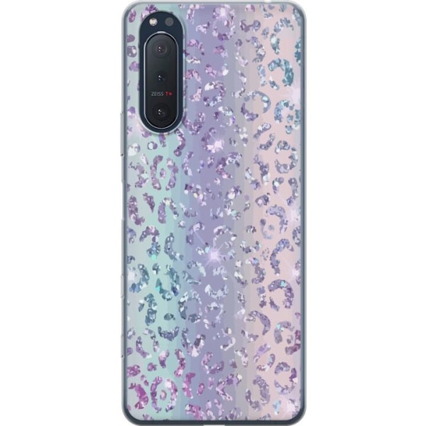 Sony Xperia 5 II Gennemsigtig cover Glitter Leopard