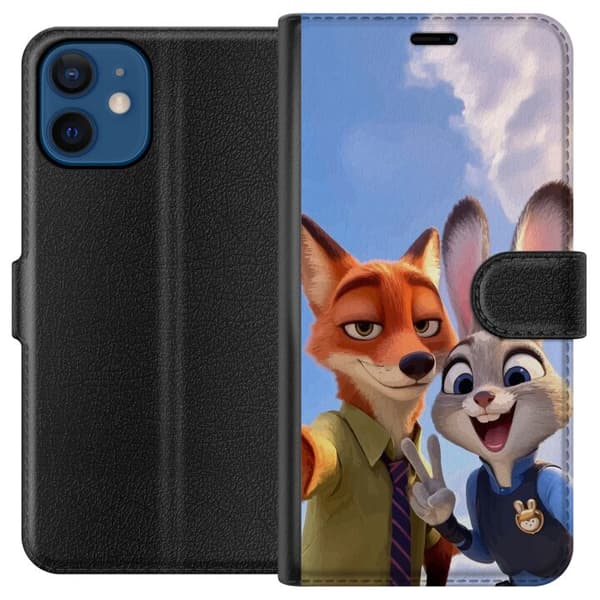 Kompatibelt Lommeboketui til Apple iPhone 12 mini Zootopia Nick og Judy bestevenner