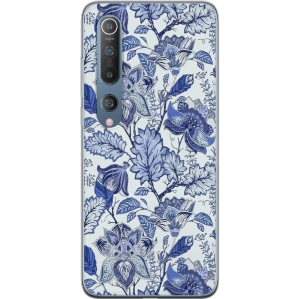 Xiaomi Mi 10 5G Gennemsigtig cover Blomster Blå...