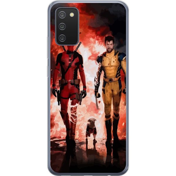 Samsung Galaxy A02s Läpinäkyvä kuori Wolverine Deadpool