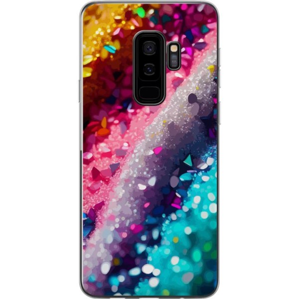 Samsung Galaxy S9+ Gennemsigtig cover Glitter