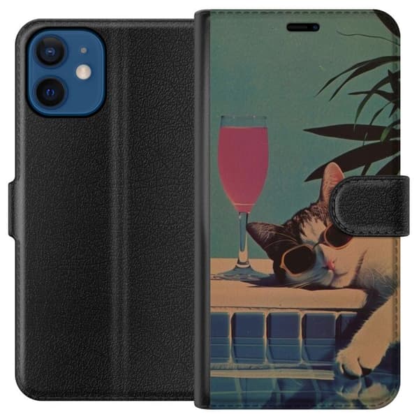Kompatibel Tegnebogsetui til Apple iPhone 12 mini Kat ferie