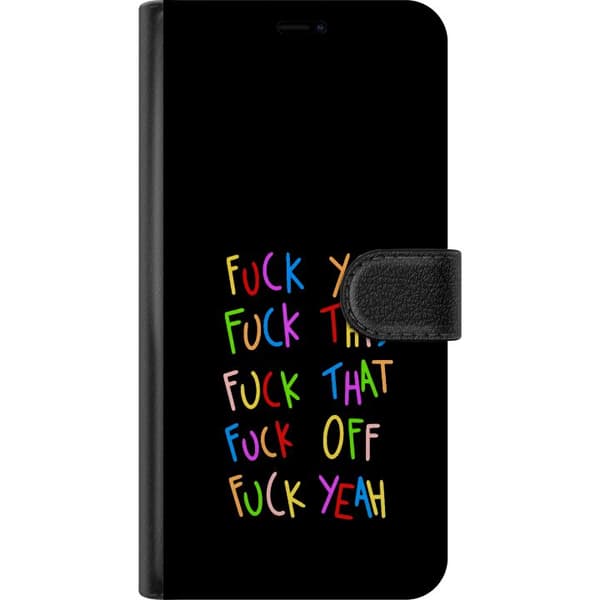 Kompatibel Tegnebogsetui til Apple iPhone 5 Färgglada svordomar sort