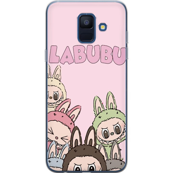 Samsung Galaxy A6 (2018) Genomskinligt Skal Labubu Pop Mart Karaktärer Figurer Samlarobjekt Populär Figurserie Design Pop Mart Toy Art Motiv