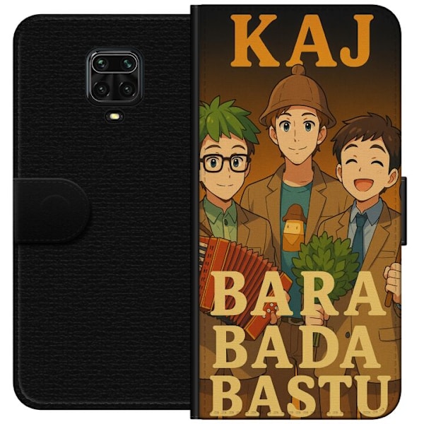 Xiaomi Redmi Note 9 Pro Tegnebogsetui KAJ Bara kun bader i sau