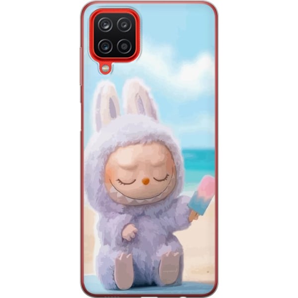 Samsung Galaxy A12 Läpinäkyvä kuori Labubu Vaaleanpunainen