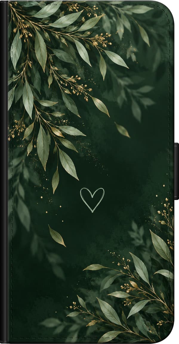 Kompatibel Tegnebogsetui til Samsung Galaxy Note20 Ultra Skovblad grøn