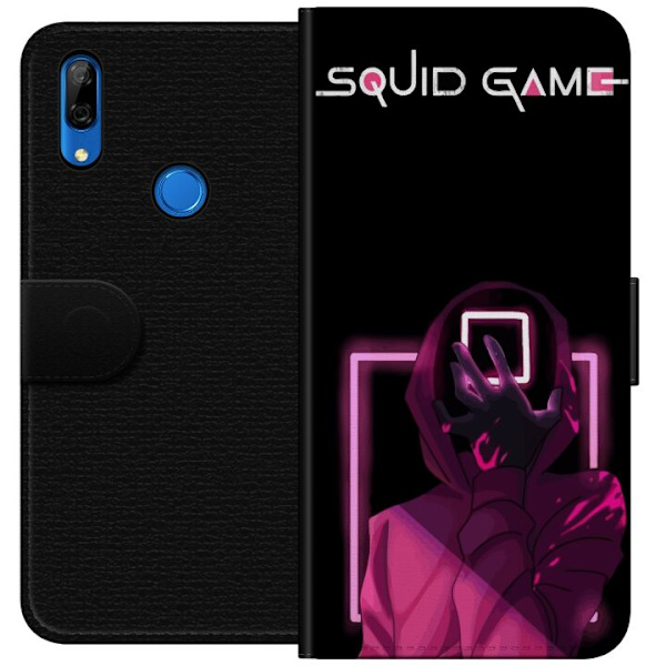 Huawei P Smart Z Lompakkokotelo Squid Game Teema Suosittu Sarja Motiivi Graafinen Ikoninen Suunnittelu Aasialainen Popkulttuuri Jännitys Draama