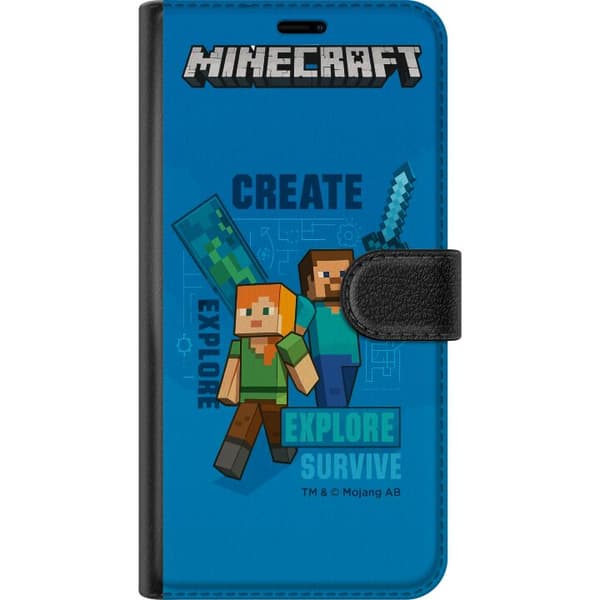 Kompatibel Tegnebogsetui til Samsung Galaxy S10 Minecraft Huler