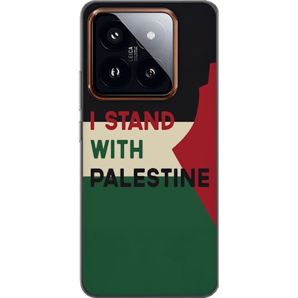 Xiaomi 14 Pro Gennemsigtig cover Stå sammen med Palæstina -