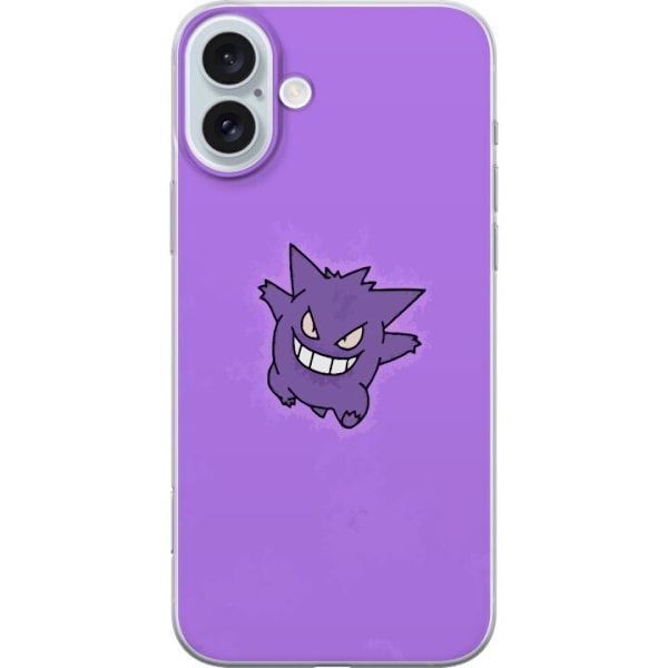 Apple iPhone 16 Plus Genomskinligt Skal Gengar (Pokémon)