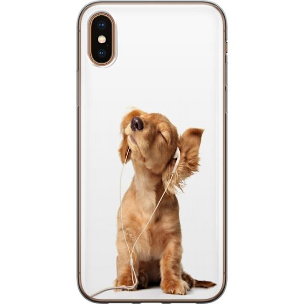 Apple iPhone X Läpinäkyvä kuori Koira