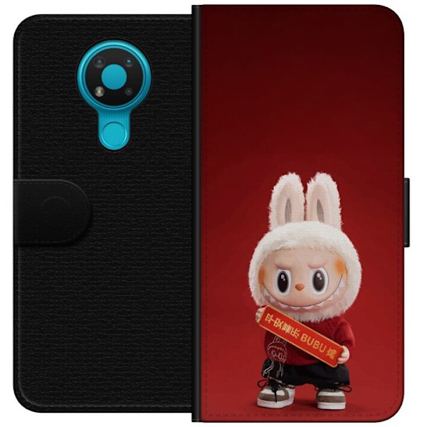 Nokia 3.4 Lompakkokotelo Pop Mart The Monsters Labubu Onnea Vi