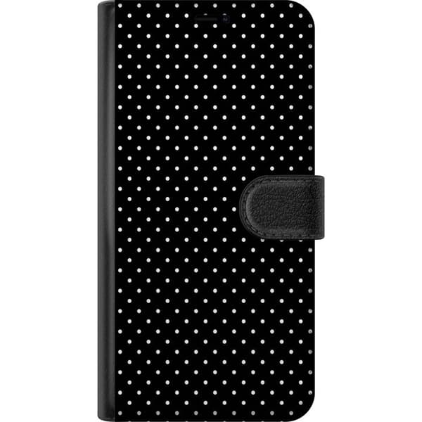 Kompatibelt Plånboksfodral till Xiaomi Redmi Note 9 Svarta nattprickar svart