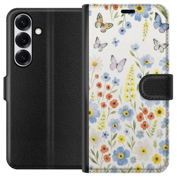 Samsung Galaxy S25 Tegnebogsetui Sommerblomster