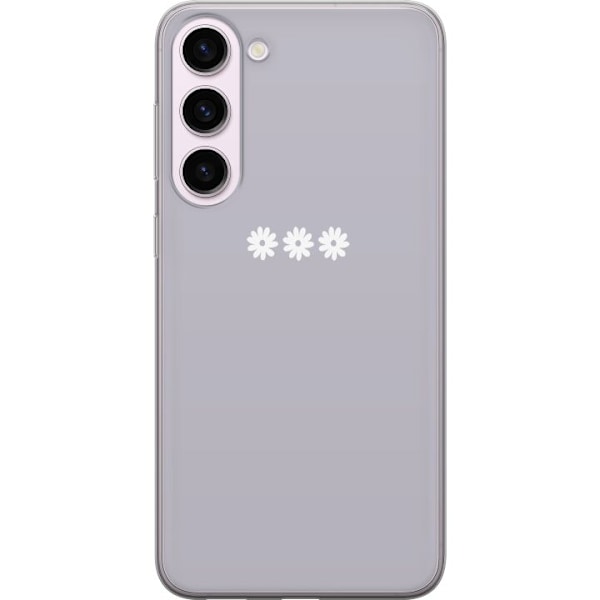 Samsung Galaxy S23+ Gennemsigtig cover Lilla Blomminimalisme -