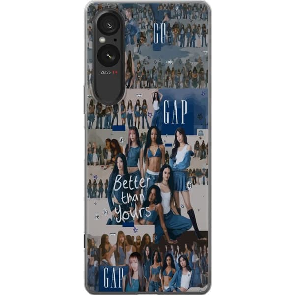 Kompatibelt Mobildeksel til Sony Xperia 10 VI KATSEYE denim collage blå