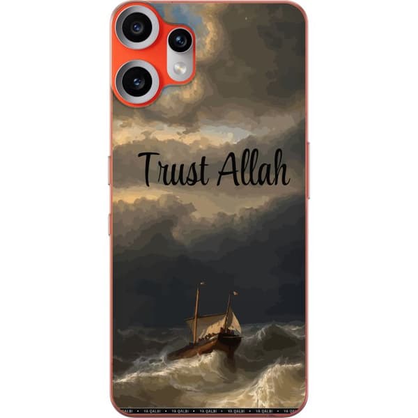 Kompatibelt Mobildeksel til Nothing CMF Phone 2 Pro Trust Allah över stormigt hav brun