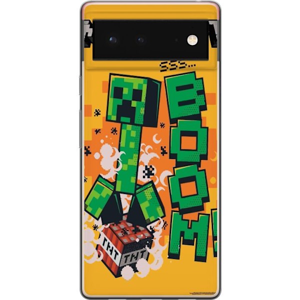 Google Pixel 6 Läpinäkyvä kuori Minecraft Boom