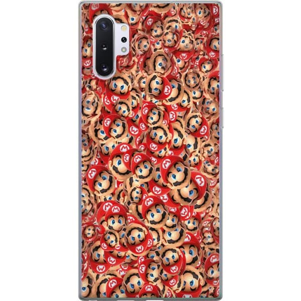 Kompatibelt Mobildeksel til Samsung Galaxy Note10+ Super Mario mönster rød