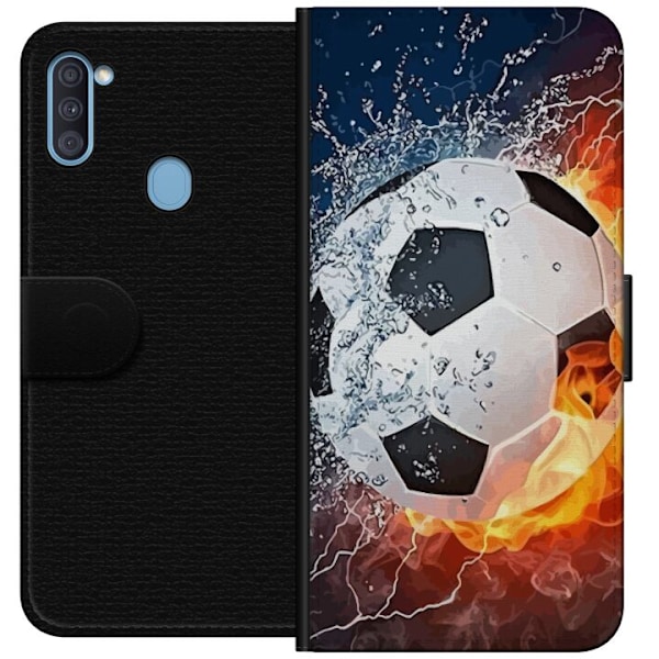 Samsung Galaxy A11 Plånboksfodral Fotboll Eld