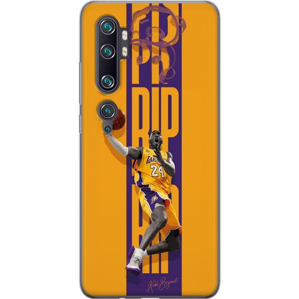 Kompatibelt Mobildeksel til Xiaomi Mi Note 10 Pro Kobe Bryant i Lakers-drakt under kraftfull dunk gul