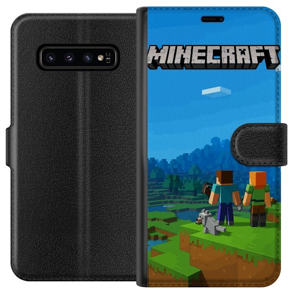 Samsung Galaxy S10 Plånboksfodral Minecraft Key Art