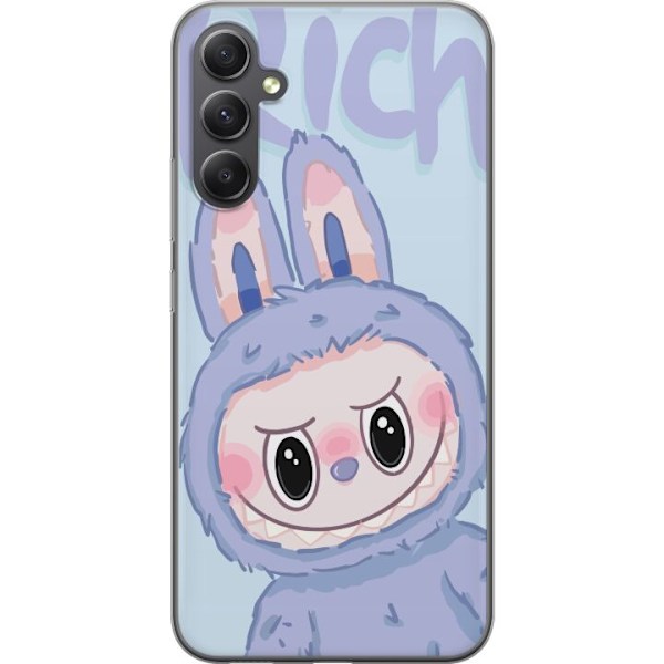Samsung Galaxy S23 FE Genomskinligt Skal Blue Bunny Labubu