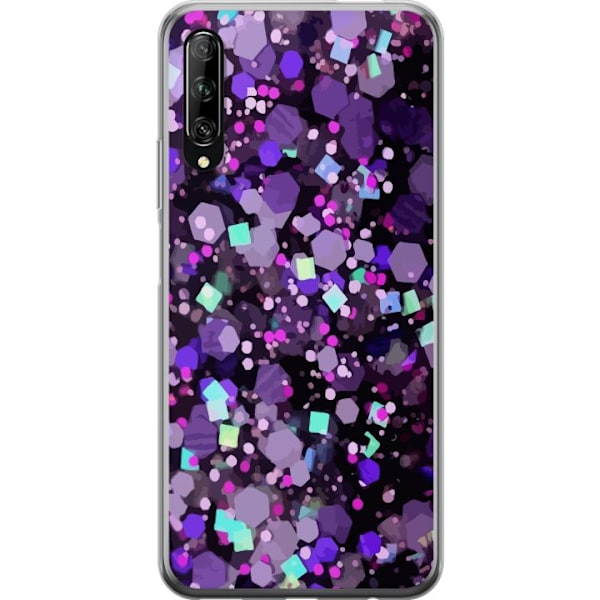 Huawei P smart Pro 2019 Gjennomsiktig deksel Lilla Glitter