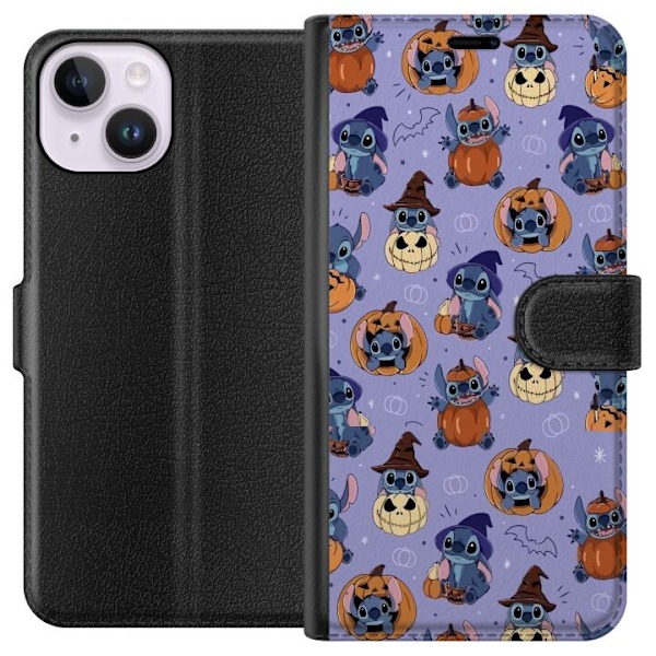 Apple iPhone 15 Tegnebogsetui Stitch halloween