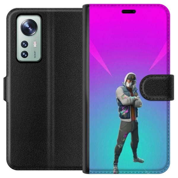 Kompatibel Tegnebogsetui til Xiaomi 12 sort ridder fortnite