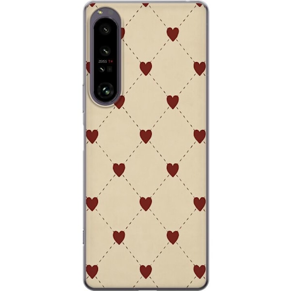 Sony Xperia 1 IV Läpinäkyvä kuori Sydänverkko