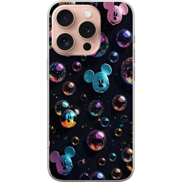 Apple iPhone 16 Pro Läpinäkyvä kuori  Mikki Hiiri Disney Kuplat Suunnittelu Hauska Motiivi Suosittu Disney-hahmo Piirrossarja Lasten Klassikko