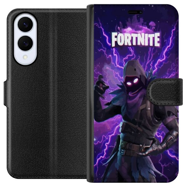 Samsung Galaxy S25 Edge Plånboksfodral Fortnite Raven – Mörk Stridsikon från Battle Royale