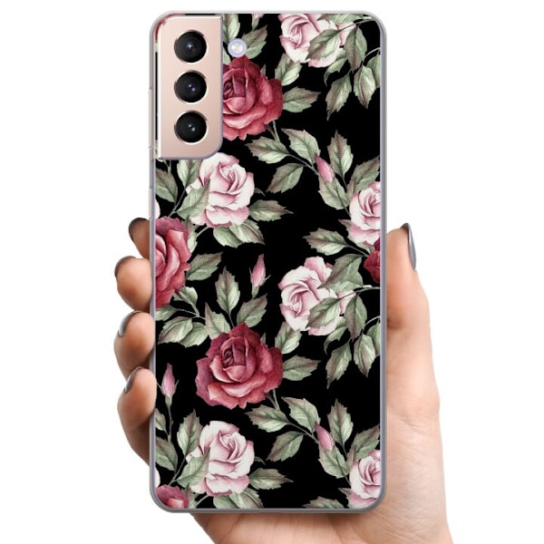 Samsung Galaxy S21+ 5G TPU Mobildeksel Blomster