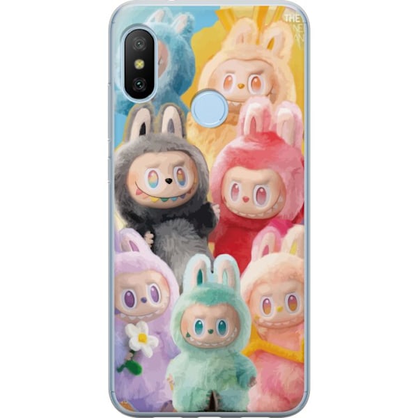 Xiaomi Mi A2 Lite Genomskinligt Skal Labubu Sketch Style – H
