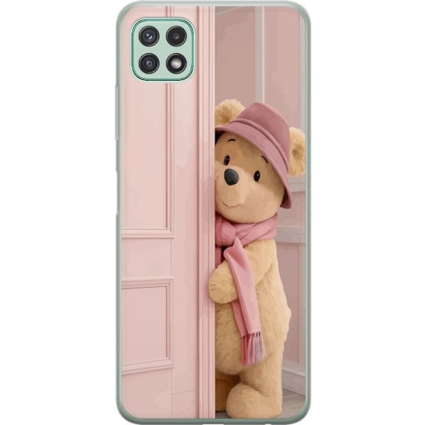 Samsung Galaxy A22 5G Genomskinligt Skal Nalle Puh Disney Motiv Tecknad Serie Klassisk Populär Barn Motiv Disneyfigur Ikonisk Karaktär