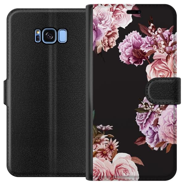 Kompatibelt Plånboksfodral till Samsung Galaxy S8 Blommor