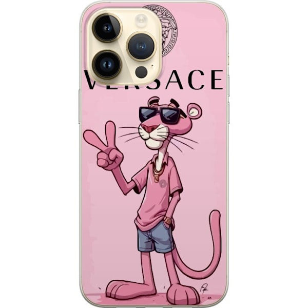 Apple iPhone 15 Pro Max Genomskinligt Skal Pink Panter Brand