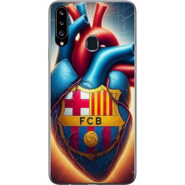 Samsung Galaxy A20s Gjennomsiktig deksel FCB Hjerte