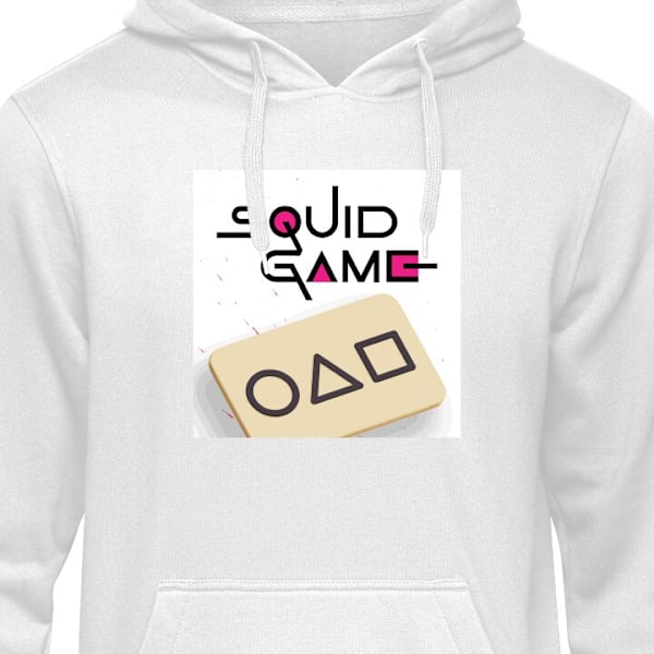 Hoodie för Vuxen | Bekväm Huvtröja Squid Game vit S