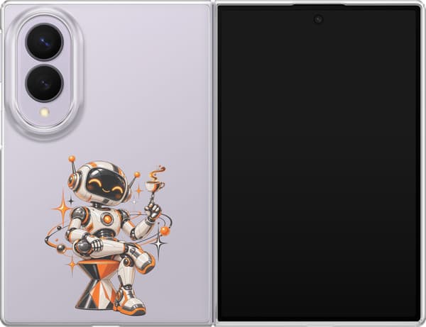Kompatibelt Mobildeksel til Samsung Galaxy Z Fold8 Robotbarista sølv
